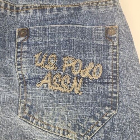 U.S. Polo Assn. Youth Boy's (14) Blue Denim Long Bermuda Jean Shorts - Picture 7 of 9